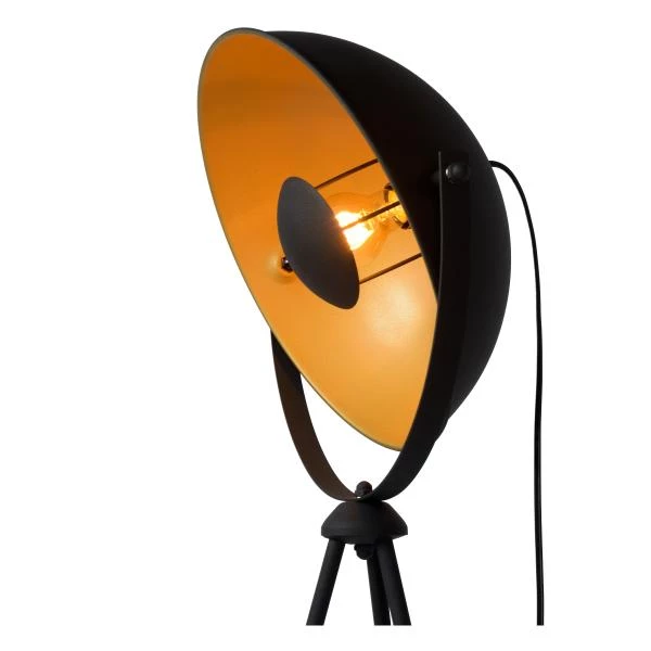 Lucide ALVARO - Floor lamp - 1xE27 - Black - detail 1